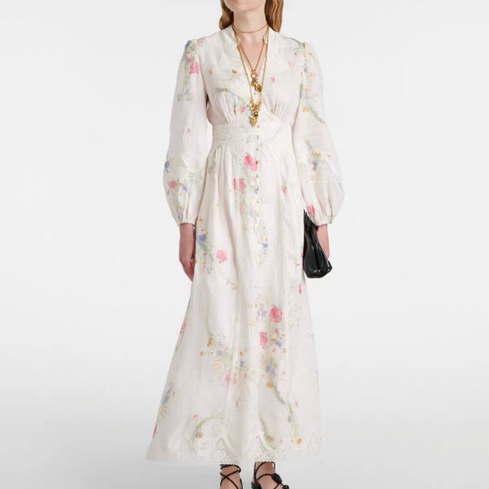 Zimmermann Size 3 Long Sleeve Maxi Dress